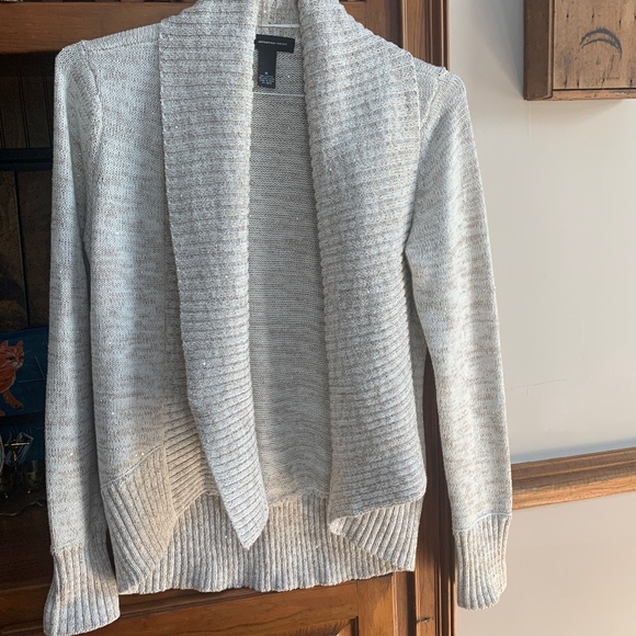 International Concepts “sparkle me‎ up” heavy  shawl sequin cardigan - Picture 1 of 5